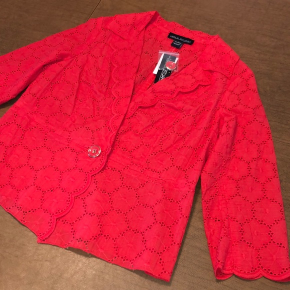 LESLIE STUART Coral Single Button Blazer Jacket - Picture 3 of 11